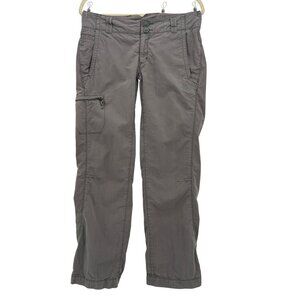 The North Face Womens 6 Pants Relax Fit Straight Leg Gray Outdoor Hiking